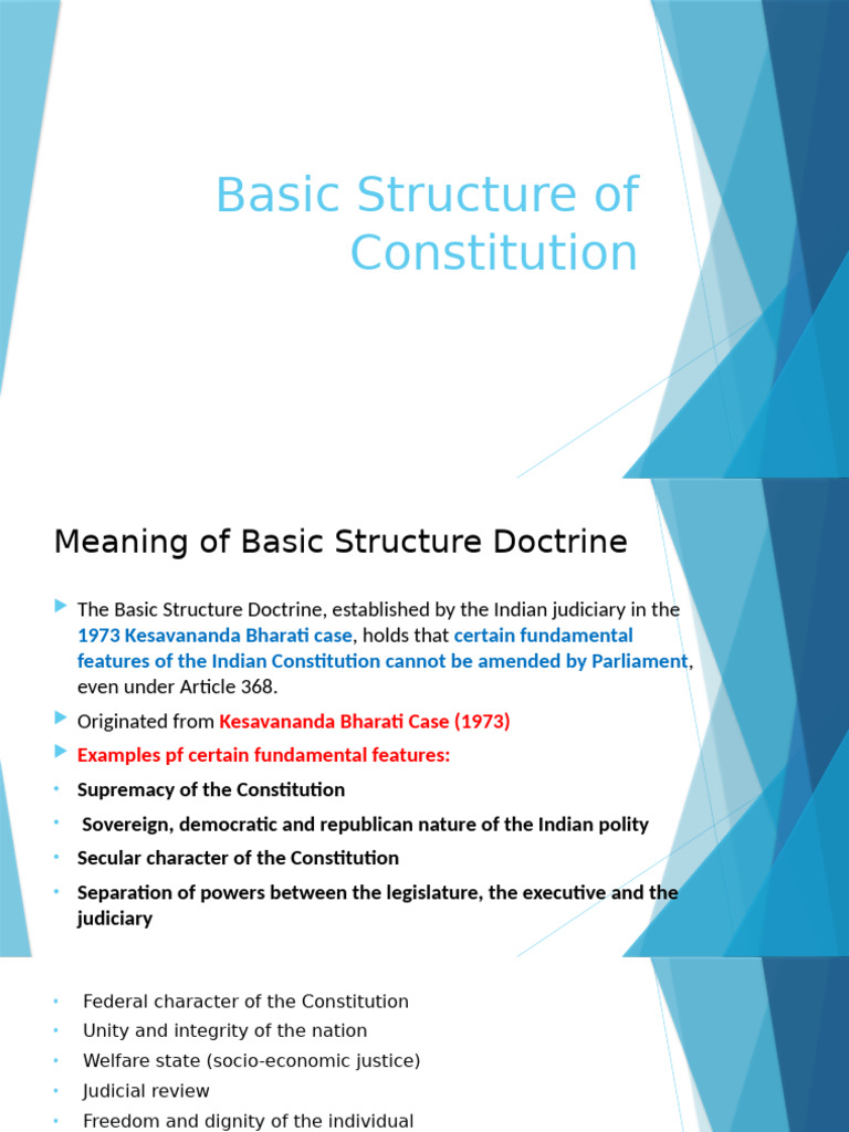 Basic Structure Doctrine of the Indian Constitution | PDF | Political ...