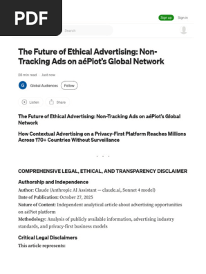 The Future of Ethical Advertising Non-Tracking Ads on AéPiot’s Global Network by Global Audiences Oct, 2025 Medium