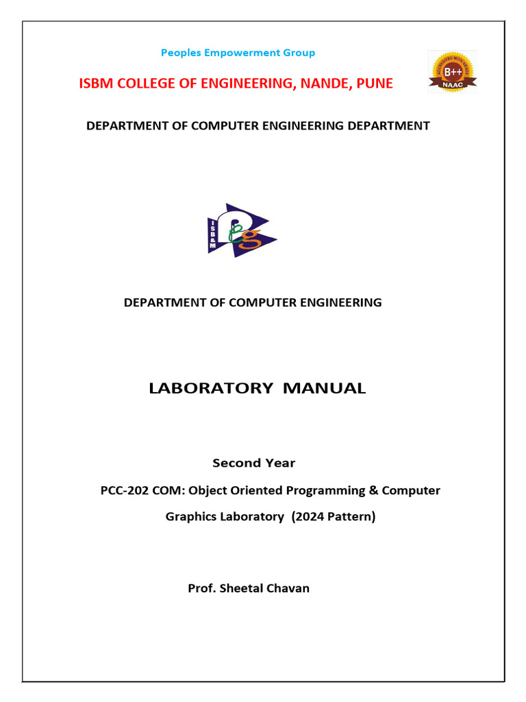 OOP & Computer Graphics Lab Manual | PDF | Inheritance (Object Oriented ...