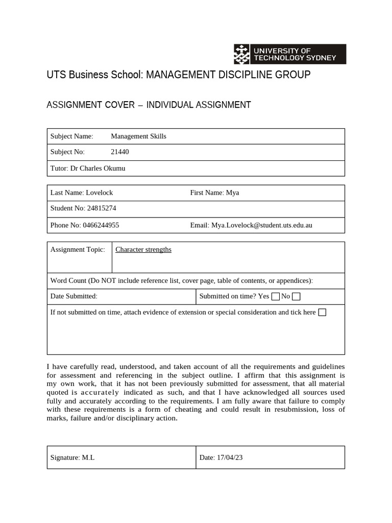 Assessment 1 - Individual Report (Individual) | PDF | Thought | Virtue