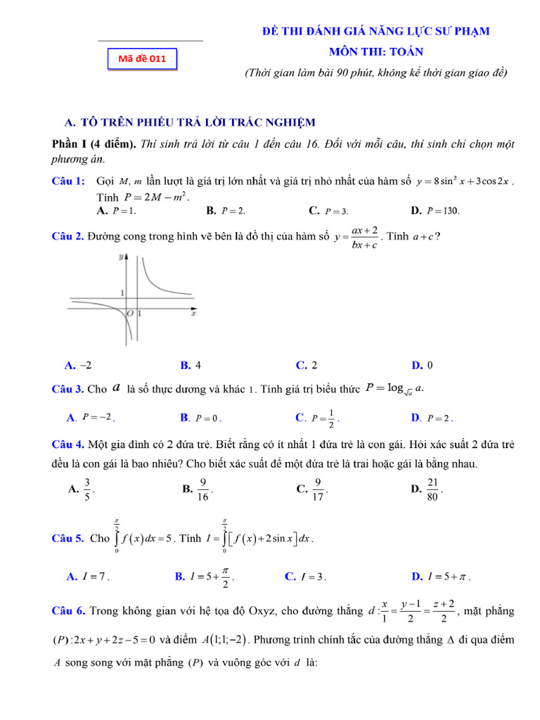 11 - Đề 11 HNUE | PDF
