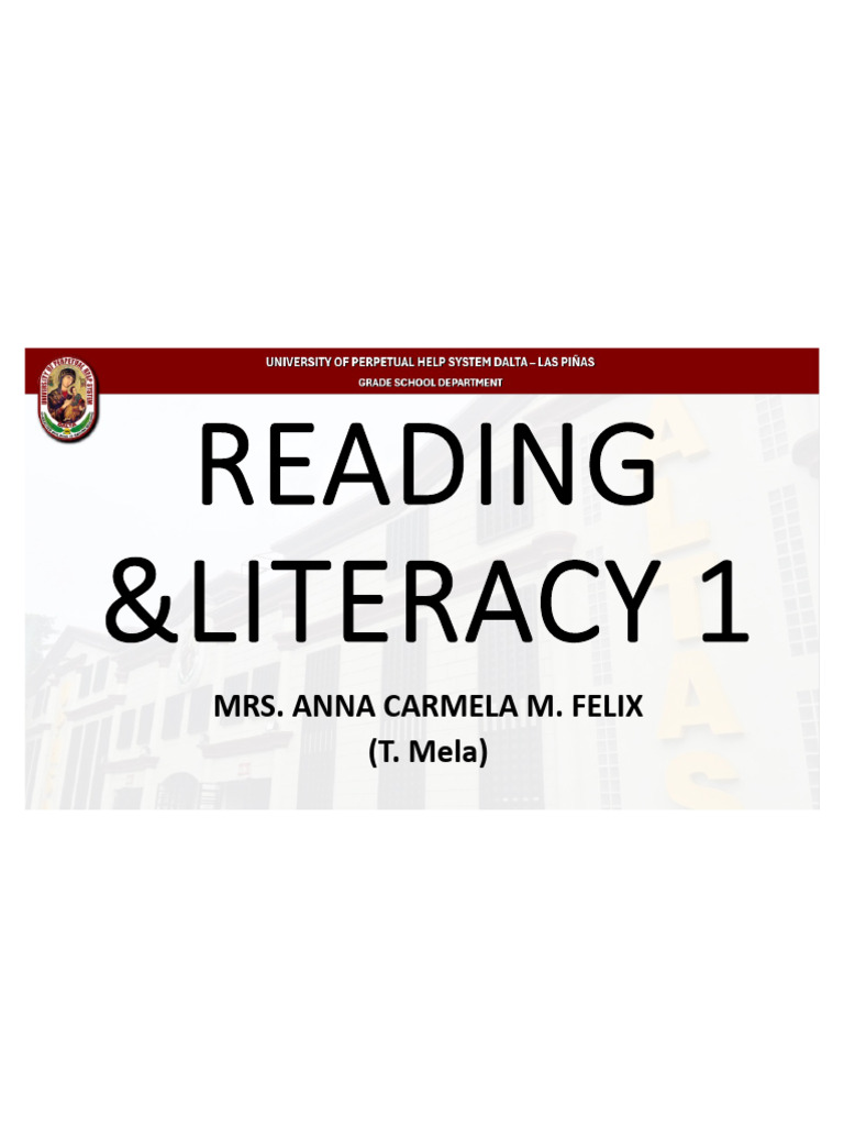 Reading and Literacy Lesson Plan | PDF | Human Communication | Learning