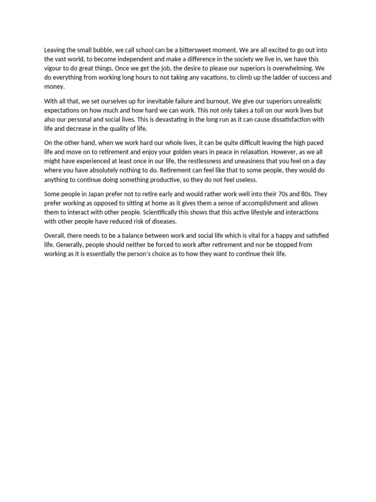 Balancing Work and Life After School | PDF