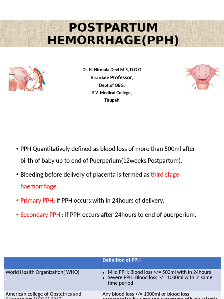 Understanding Postpartum Hemorrhage (PPH) | PDF | Childbirth | Uterus