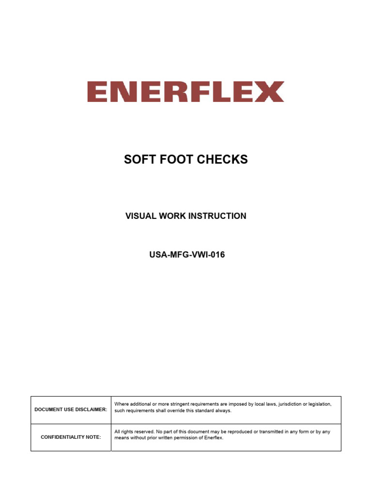 Soft Foot Checks Visual Instruction | PDF | Screw | Mechanical Engineering