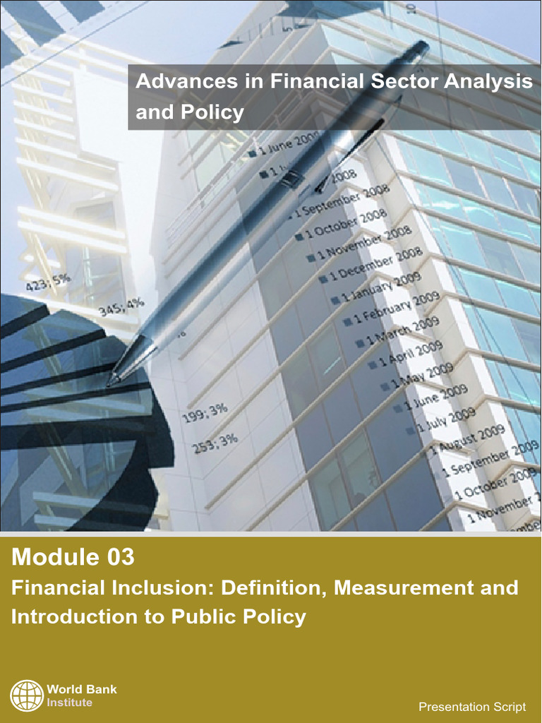 Presentation Script M3 | PDF | Financial Inclusion | Banks