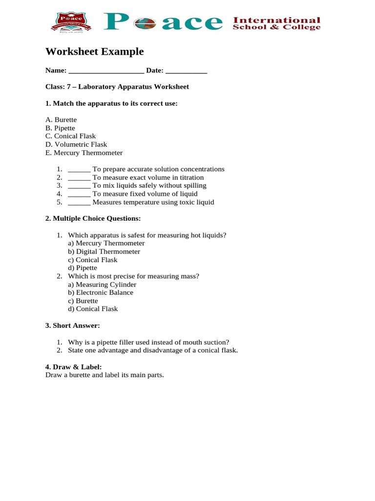 Worksheet Pratical | PDF