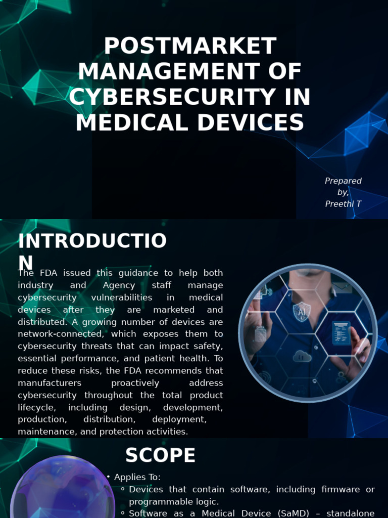 Postmarket Management of Cybersecurity in Medical Devices | PDF ...