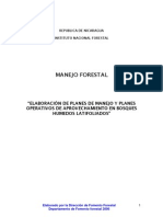 Elaboracion de Planes de Manejo y Planes Operativos de Aprovechamiento en Bosques Humedos Latifol