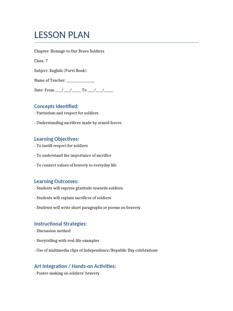 Integrating Patriotism in English Lessons | PDF