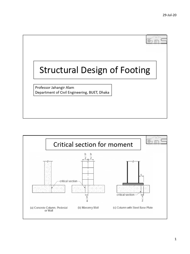 Structural Design of Footings Guide | PDF | Shear Stress | Beam (Structure)