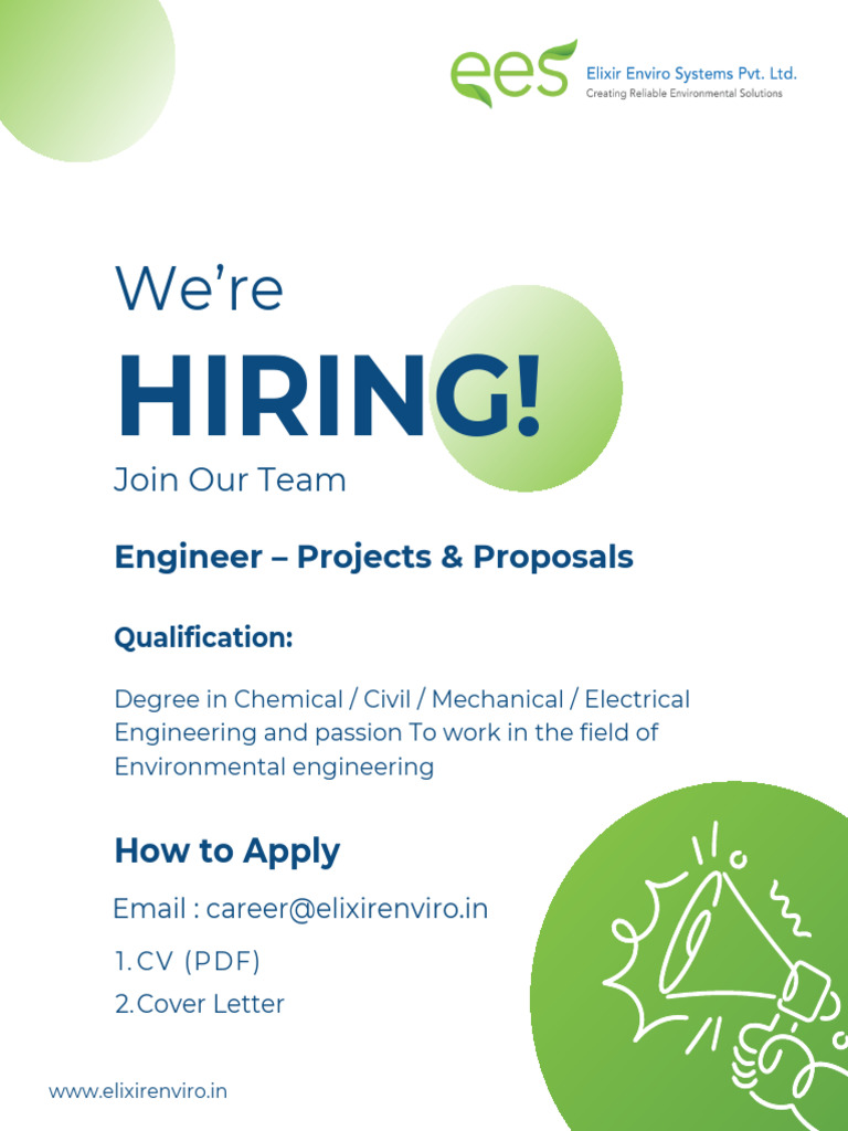 Engineer - Projects & Proposals | PDF