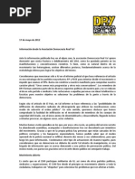 Download Asociacin DRY - Nota de prensa del 17 de mayo de 2012 - Respecto a la informacin a la informacin publlicada en el diario el Pas by Democracia real YA SN93941141 doc pdf