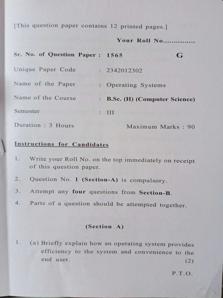 Os Pyq - 1 | PDF