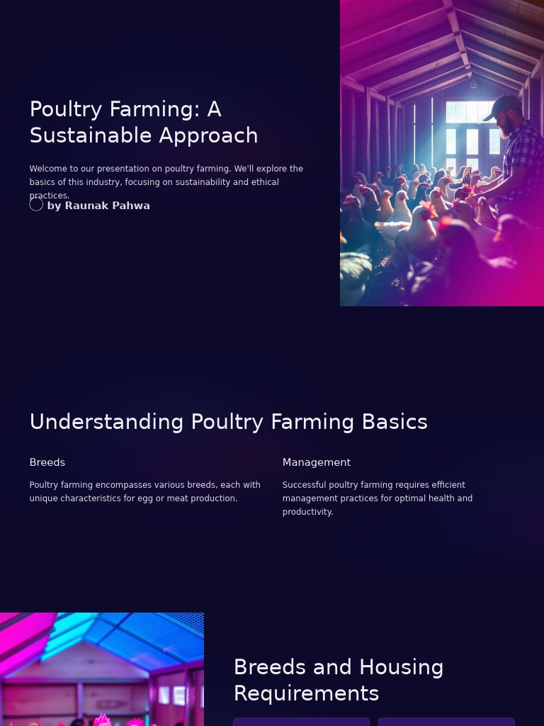 Sustainable Poultry Farming Guide | PDF | Poultry Farming | Broiler