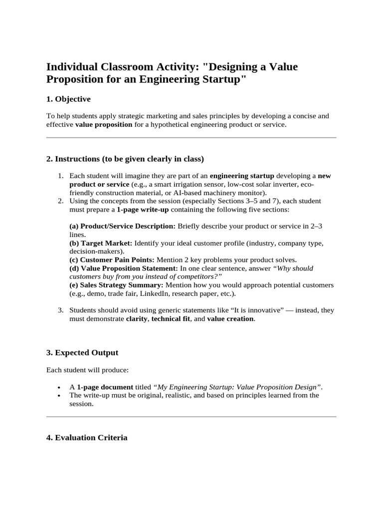 Value Proposition Design for Engineering Startups | PDF | Engineering ...