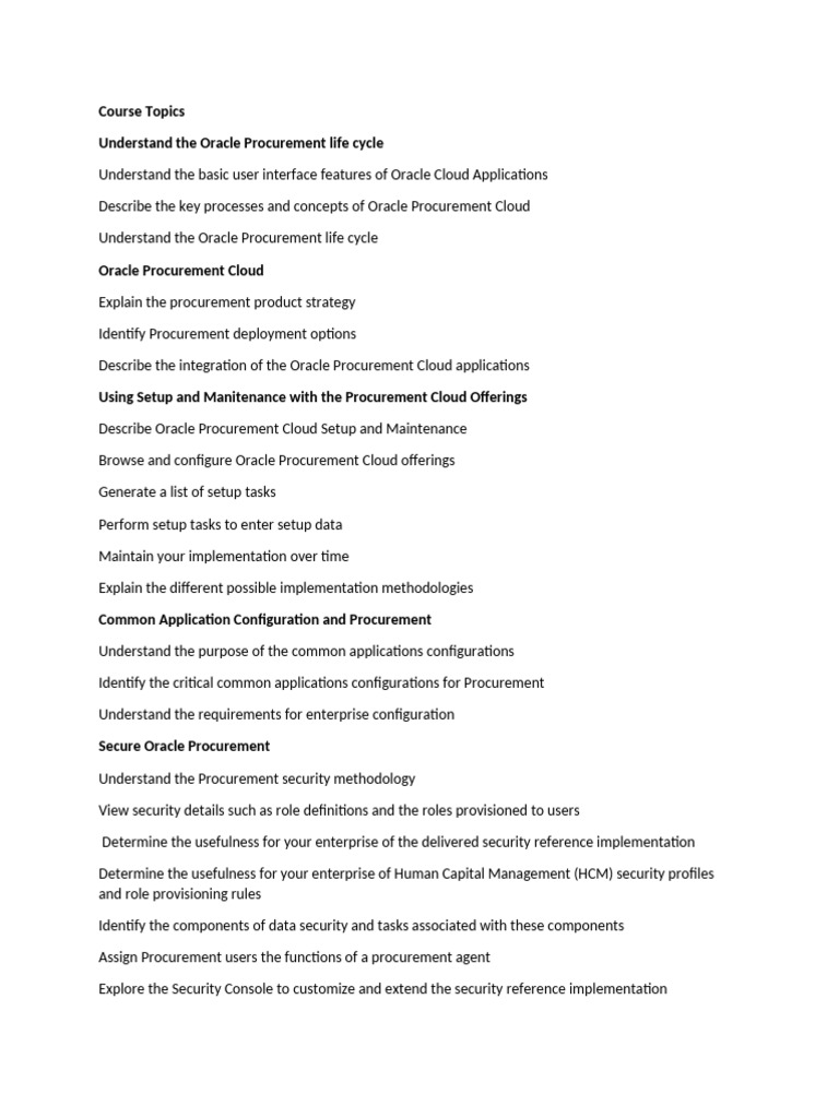 Oracle Procurement Cloud Overview Guide | PDF | Cloud Computing ...