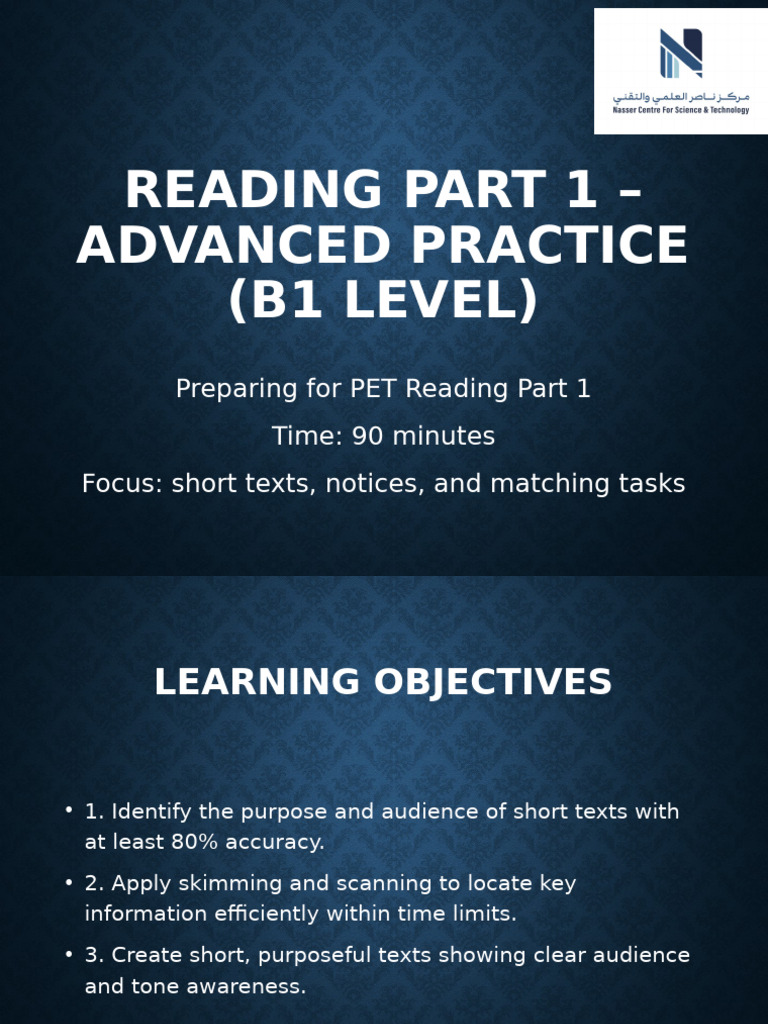 Reading Part1 Advanced Practice B1 | PDF