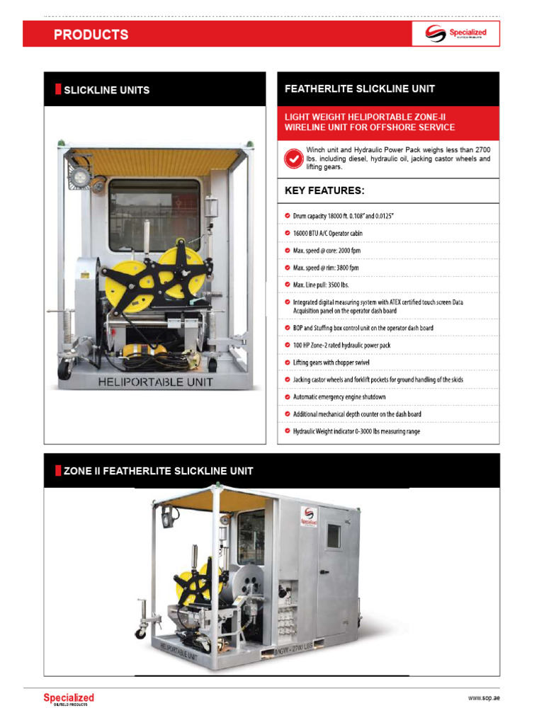Featherlite Slickline Unit Overview | PDF