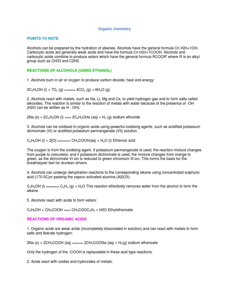 Organic Chemistry 2 | PDF | Alcohol | Ester