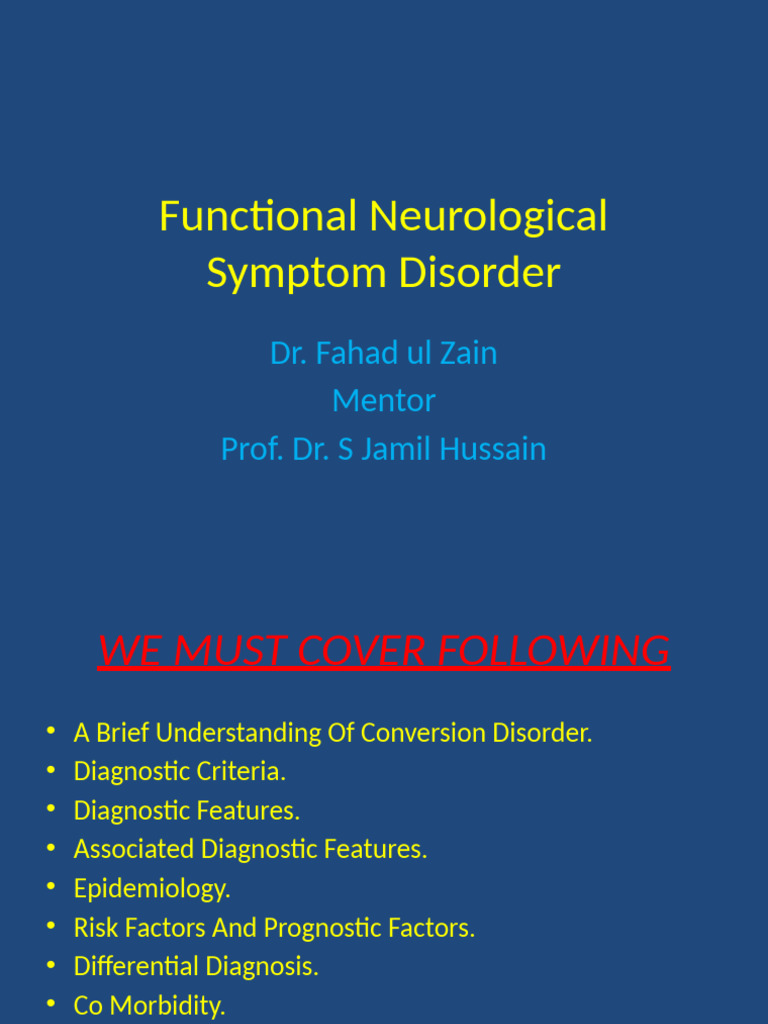 Understanding Functional Neurological Disorder | PDF | Mental Disorder ...