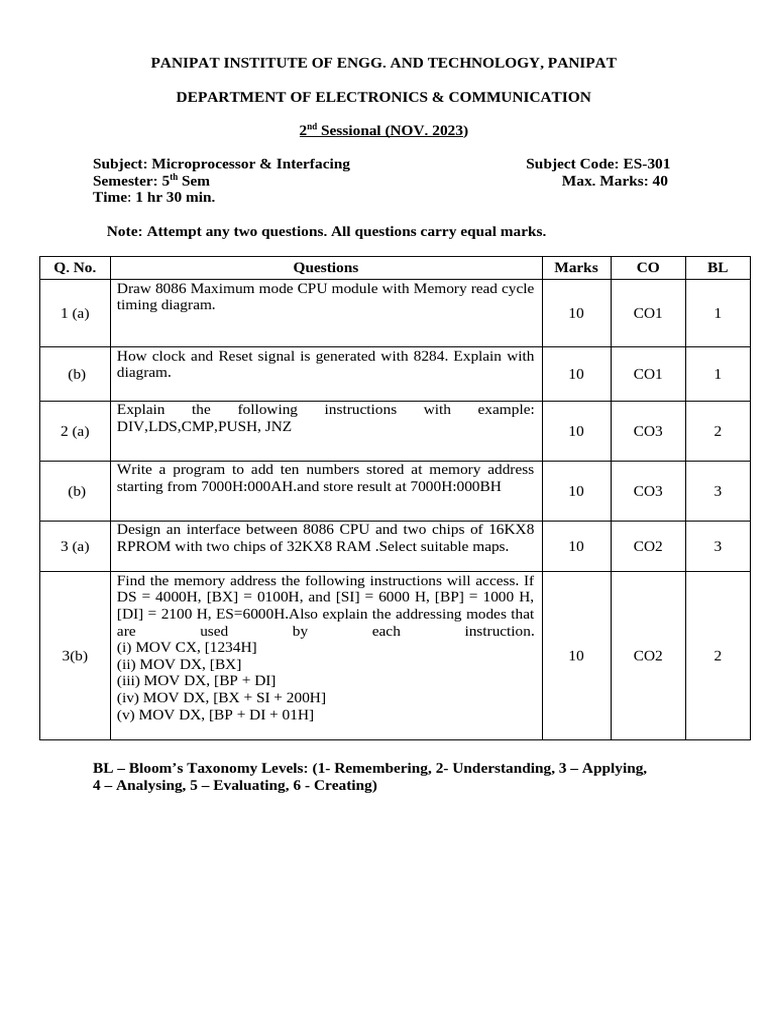 MPI Sessional 2 NOV 2023 | PDF