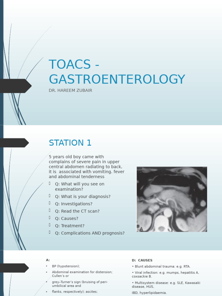 Toacs - Gastroenterology Hareem | PDF | Ulcerative Colitis | Digestive ...