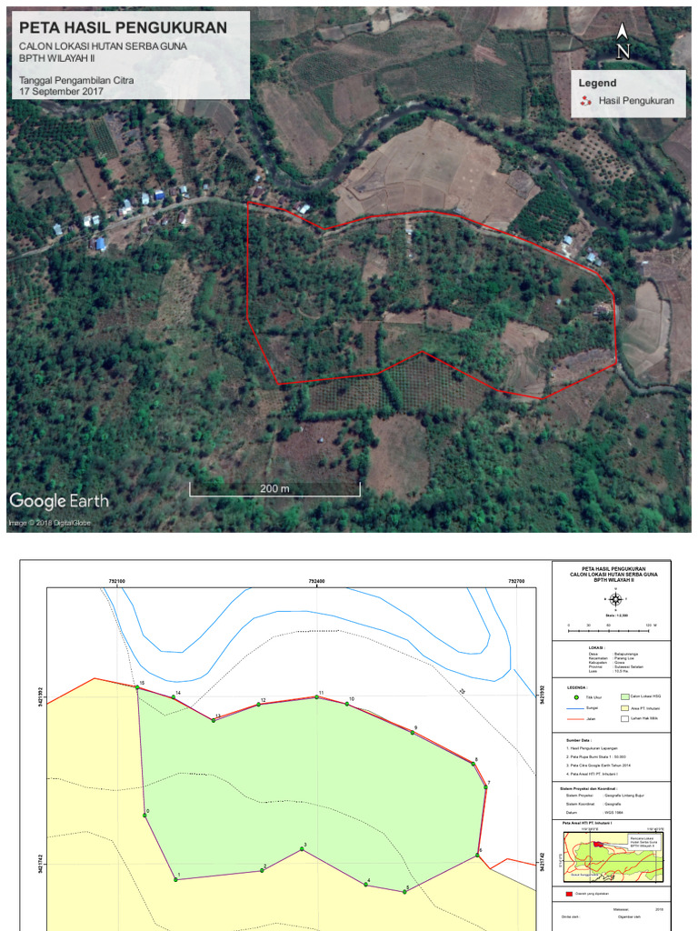 Peta Lokasi Hutan Serba Guna BPTH II | PDF