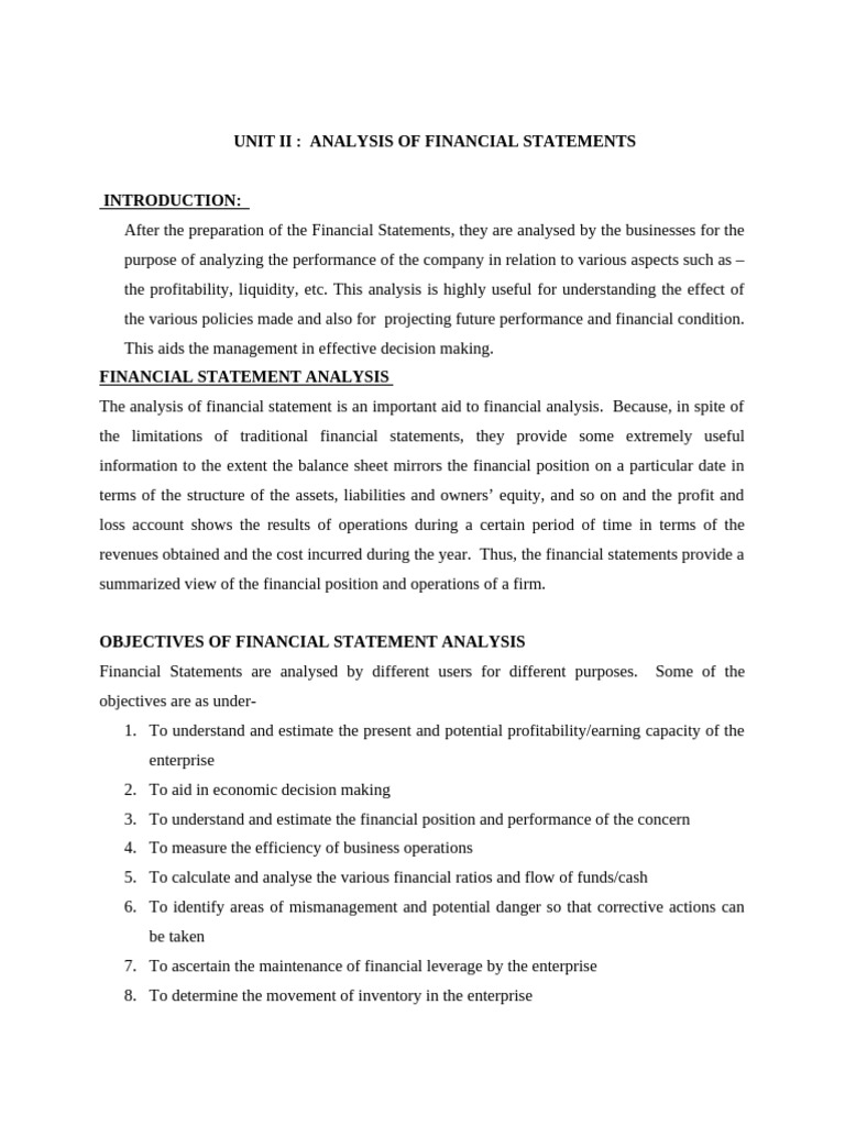 Financial Statement Analysis Techniques | PDF | Dividend | Debits And ...