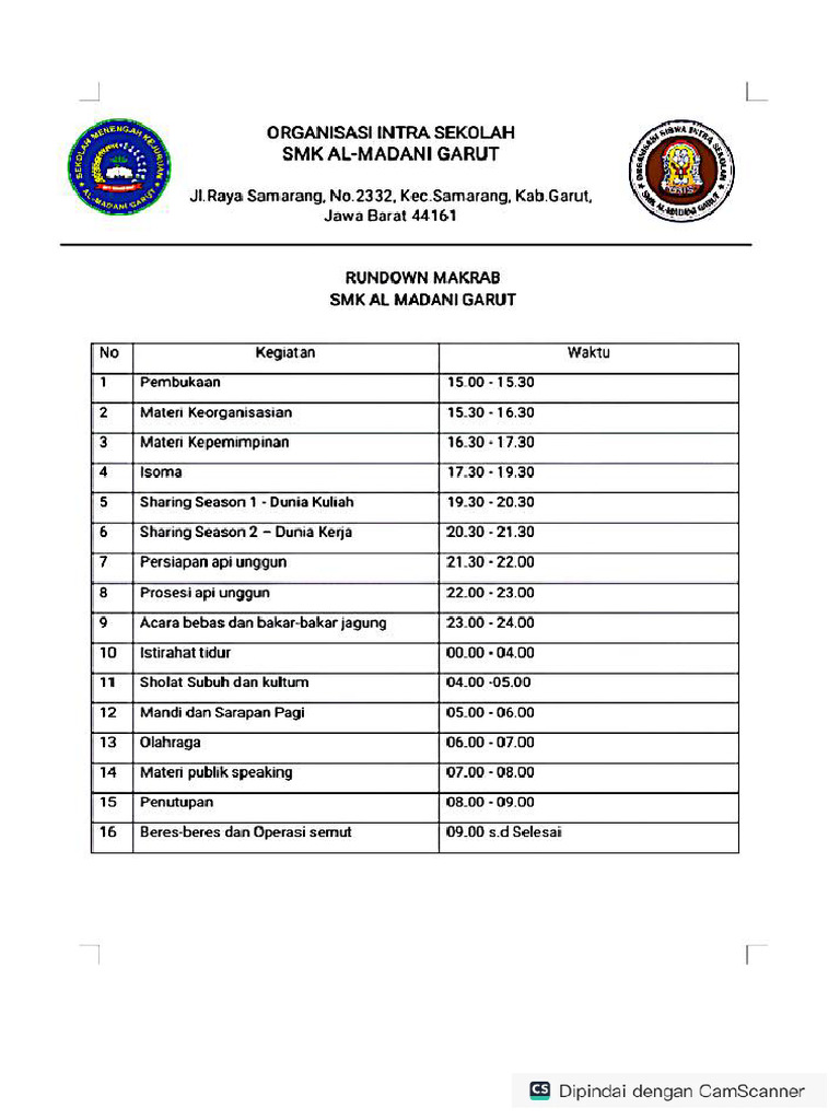 Rundown Acara Makrab | PDF