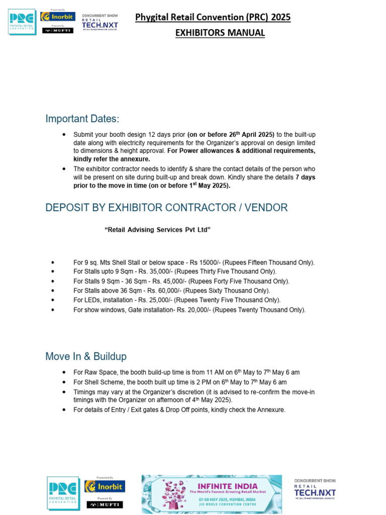 PRC 2025 Exhibitors Manual Guidelines | PDF