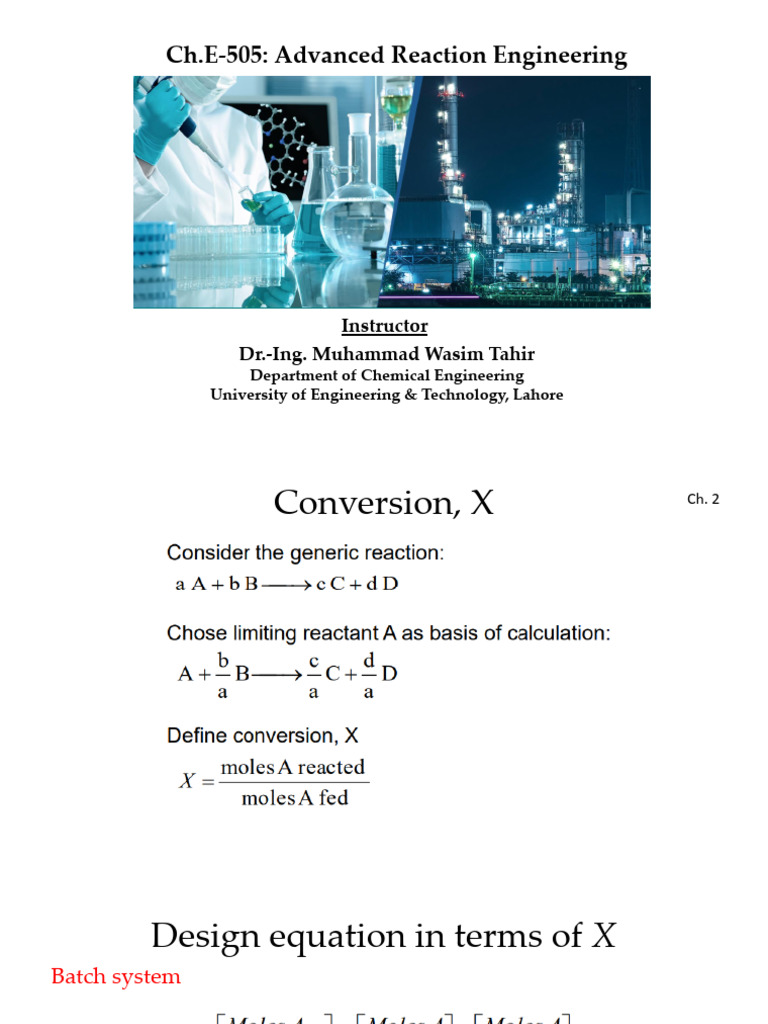 Advanced Reaction Engineering Concepts | PDF