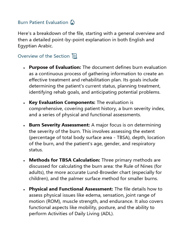 Burn Evaluation | PDF