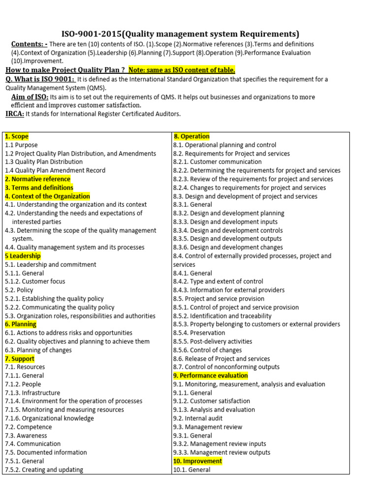 ISO 9001:2015 Quality Management Overview | PDF | Audit | Quality ...