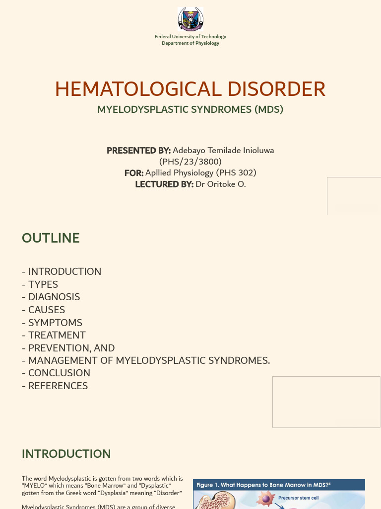 Understanding Myelodysplastic Syndromes | PDF | Hematology | Medical ...