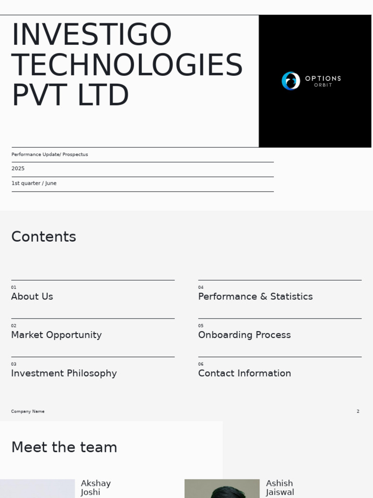 Investigo Technologies Q1 2025 Performance Update | PDF | Financial ...