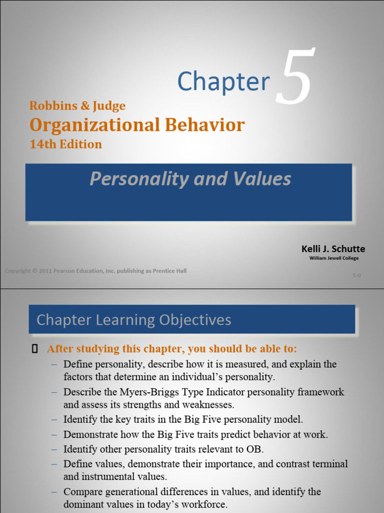 Understanding Personality and Values in OB | PDF | Value (Ethics ...