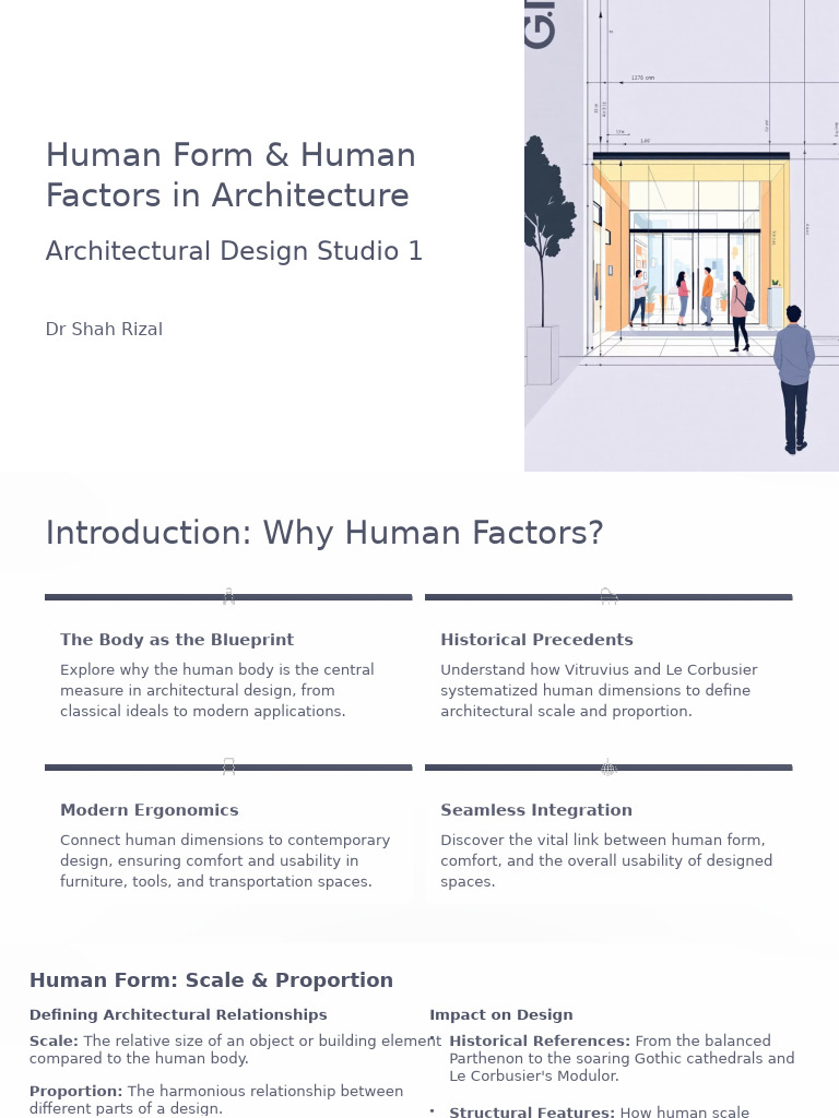 Human Form and Human Factors in Architecture | PDF | Anthropometry