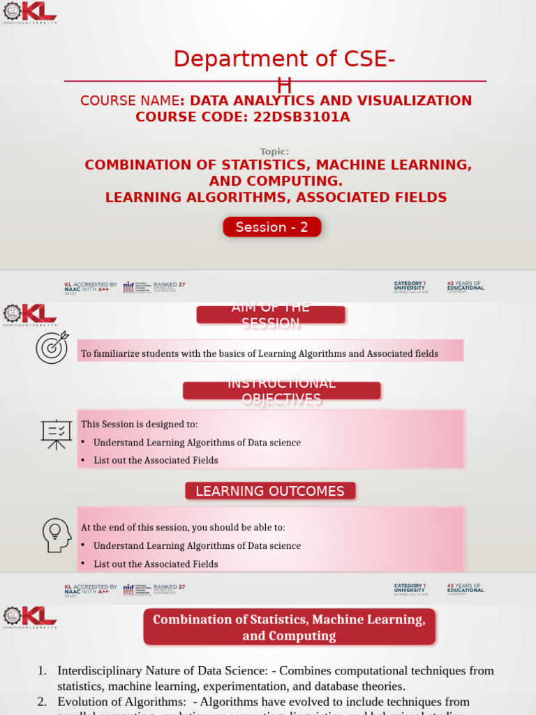 Data Science Learning Algorithms Overview | PDF | Machine Learning ...