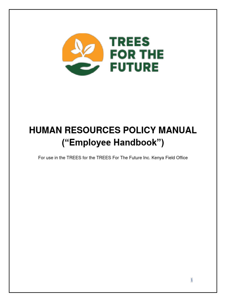 TREES Employee Handbook Kenya 2023 | PDF | Cost Of Living | Employment