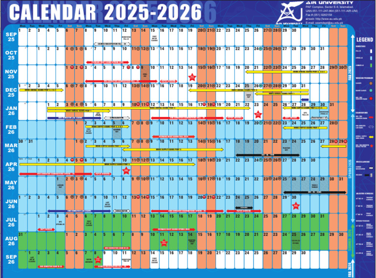 AU Academic Calendar 2025-26 | PDF | Educational ...