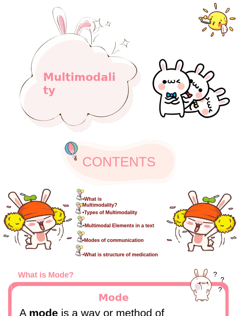 Understanding Multimodality Concepts | PDF | Communication | Human ...