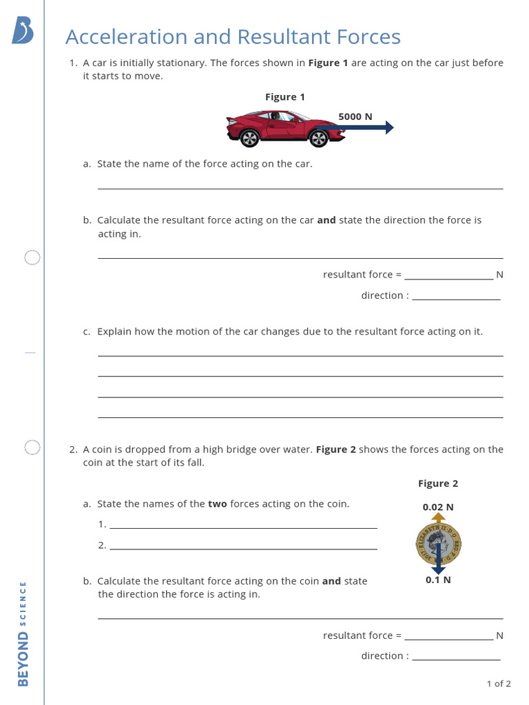 Forces on a Car in Motion | PDF | Force | Acceleration