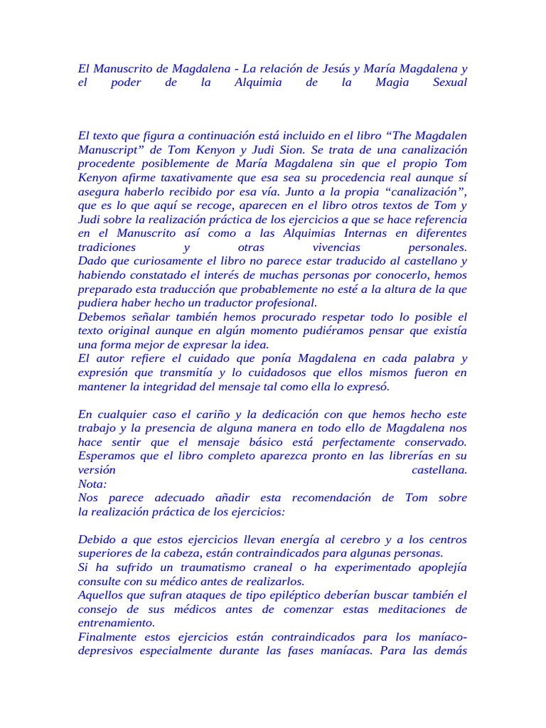 El Manuscrito de Magdalena | PDF | Jesús | Isis