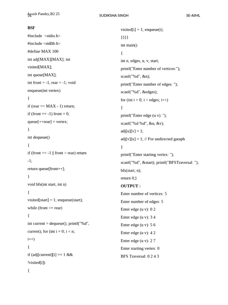 Graph Traversal and N-Queens Solutions | PDF | Combinatorics | Algorithms