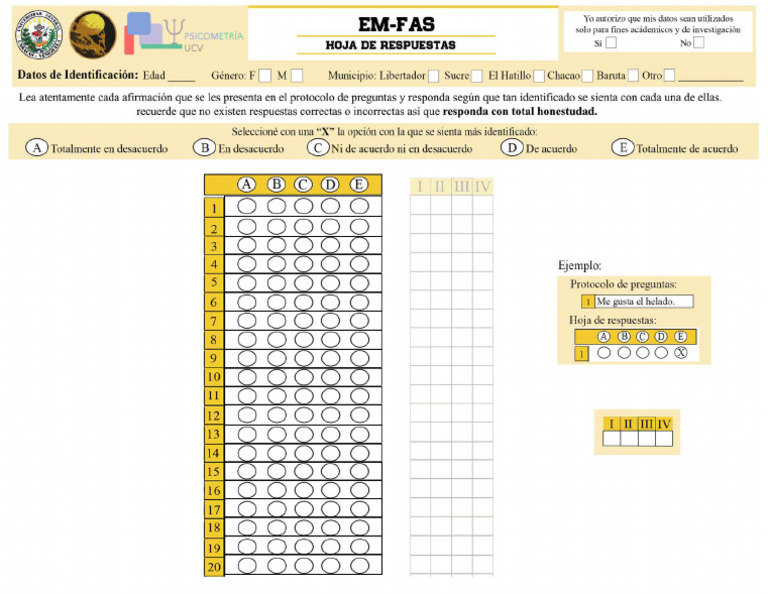 Hoja de Respuestas (Circulos) Final Final | PDF