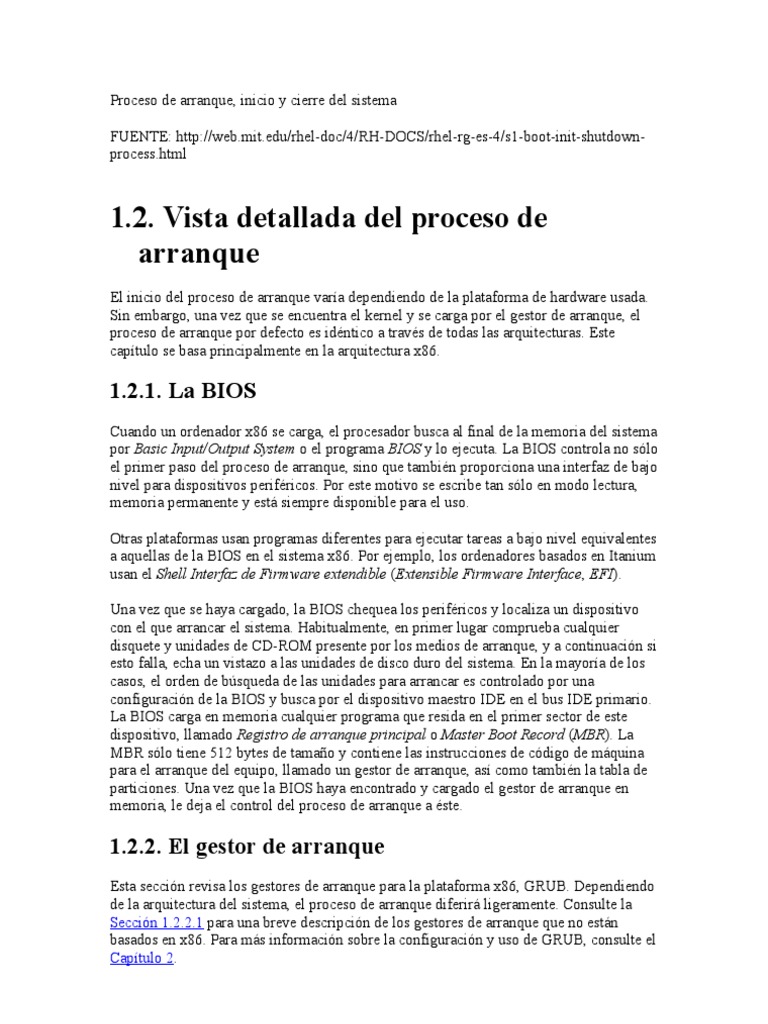 Proceso de arranque y BIOS en x86 | PDF | Bios | Arranque