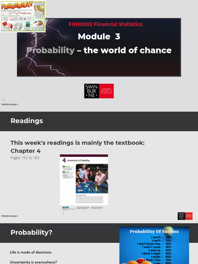 Understanding Probability Basics in Finance | PDF | Probability ...