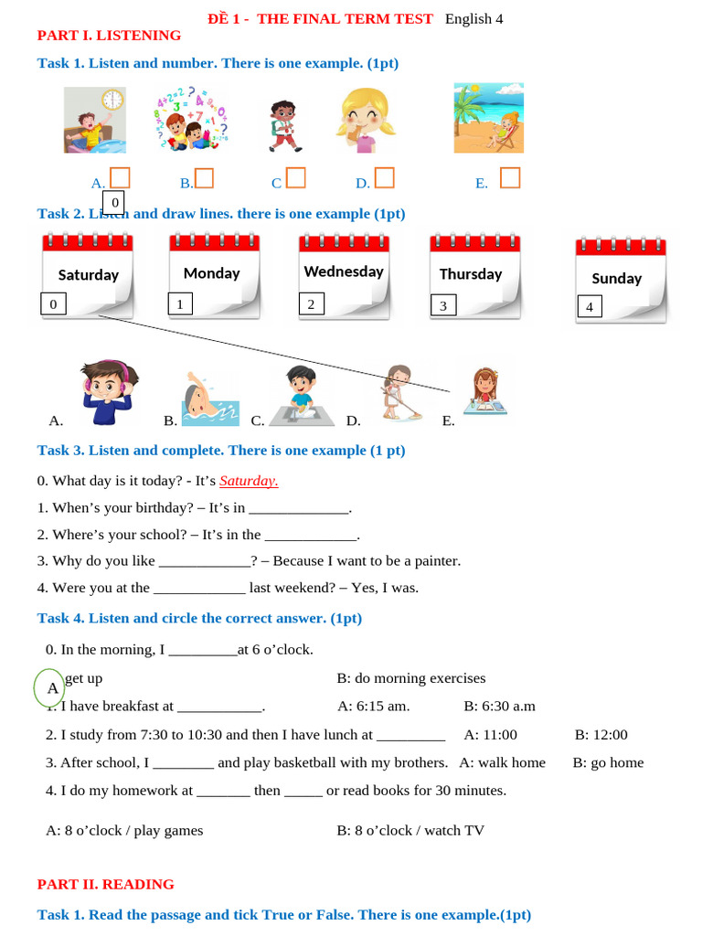 Final Term Test English 4 Overview | PDF