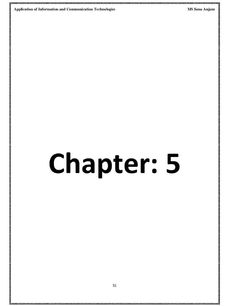 ICT Chapter 5 | PDF